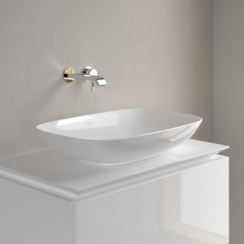 Раковина накладная Villeroy & Boch Loop & Friends, прямоугольная, 62×42 см, белый
